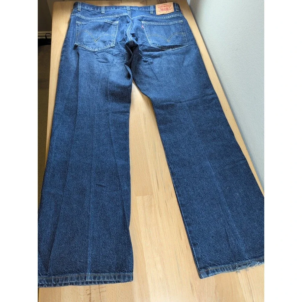 Levis 517 Jeans Mens 38x33 Blue Bootcut Denim Pants Dark Wash Western Workwear